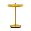 Geltonos spalvos iš metalo stalinis šviestuvas LED (aukštis 31 cm) su metaliniu gaubtu Asteria Move – UMAGE