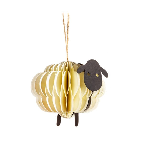 Iš popieriaus rankų darbo eglutės papuošimas 9 cm Sheep Honeycomb – Sass & Belle