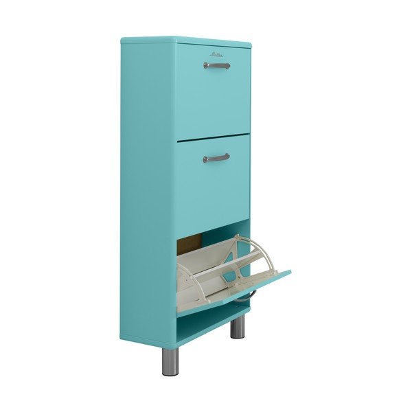 Turkio spalvos atlenkiama batų lentyna Malibu - Tenzo-image-4