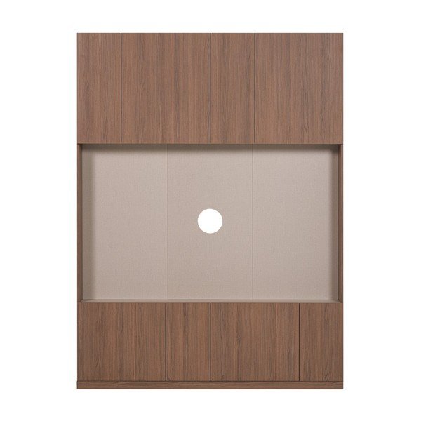 Tamsios natūralios spalvos modulinis televizoriaus stalas 160x215 cm Build – WOOOD