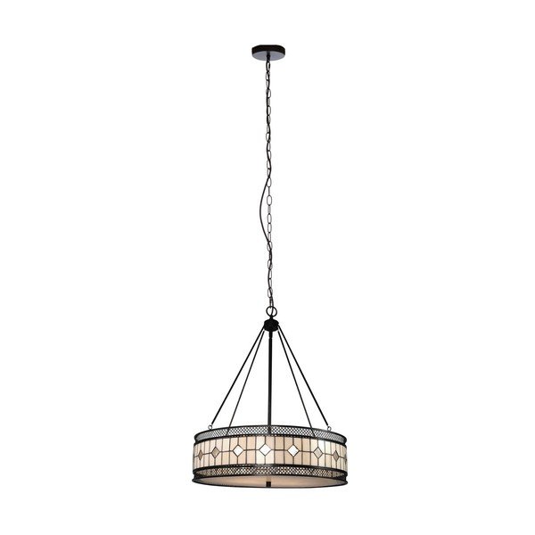 Iš metalo kabantis šviestuvas ø 60 cm su stiklo gaubtu Waldorf – Premier Housewares