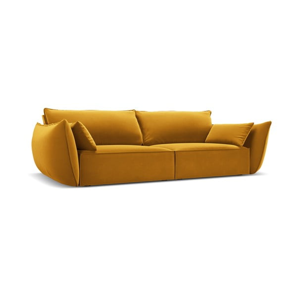 Garstyčių spalvos iš velveto sofa 208 cm Vanda – Mazzini Sofas-image-2