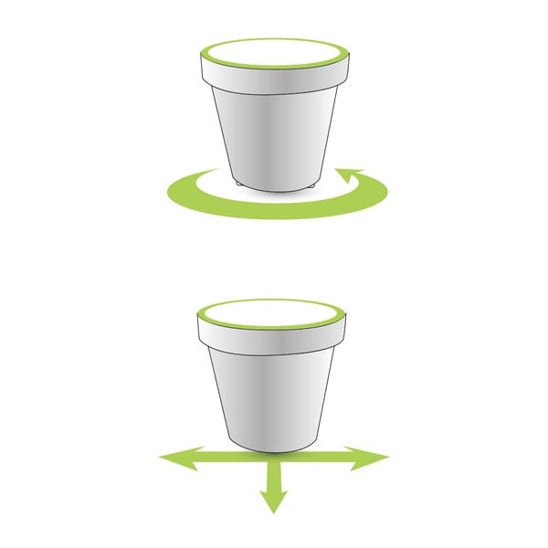 Pilkai žalias vazonas Gardenico Metro Twist, ø 39 cm-image-1