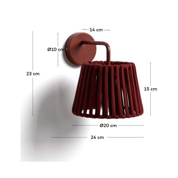 Sieninis lauko šviestuvas LED saulės baterijos (aukštis 23 cm) Aldet – Kave Home-image-4