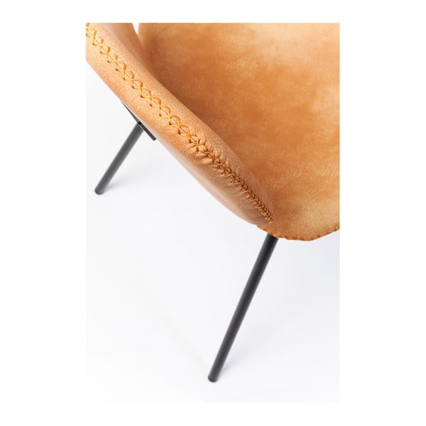 4 oranžinių valgomojo kėdžių rinkinys "Kare Design Barber-image-3