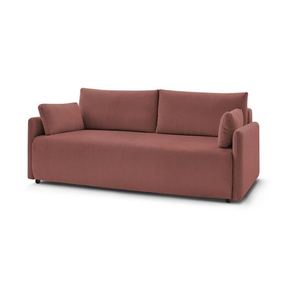 Iš kordinio velveto sulankstoma sofa rožinės spalvos 211 cm Marcel – Bobochic Paris-image-3