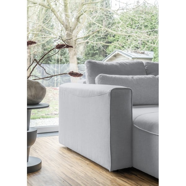 Šviesiai pilka kampinė sofa-lova (U formos) Homely Tommy - Miuform-image-4