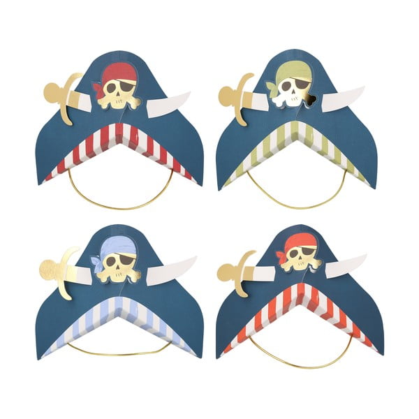 Popierinės kepurės 8 vnt. Pirate – Meri Meri