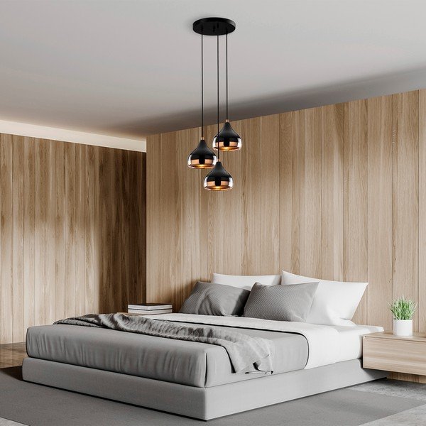Juodos ir vario spalvos šviestuvas su 3 lemputėms Opviq lights Yildo-image-2