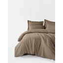 Rudos spalvos iš ranforce medvilnės viengulė patalynė 140x200 cm Checkered – Mila Home Luxury