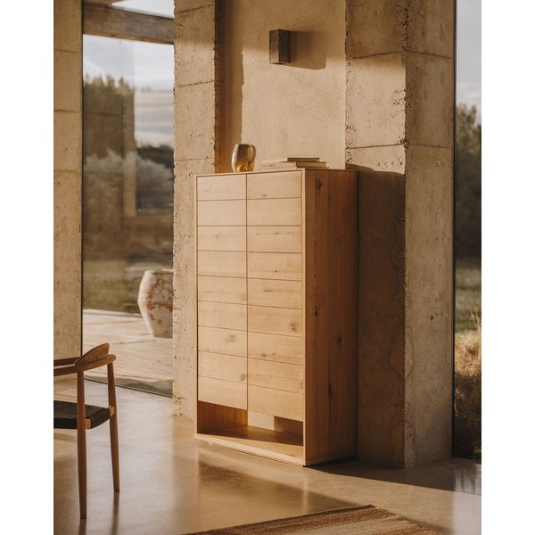 Spintelė natūralios spalvos iš ąžuolo 100x163,5 cm Alguema – Kave Home-image-1