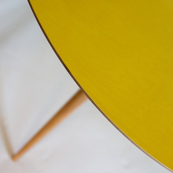 Geltonas valgomojo stalas Ragaba Triad-image-1