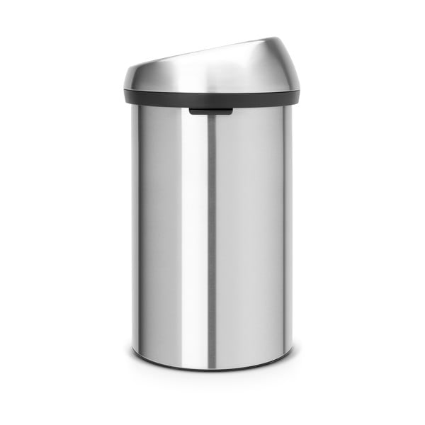 Iš plieno galima atidaryti palietus šiukšliadėžė matinės sidabrinės spalvos 60 l Touch Bin – Brabantia-image-3