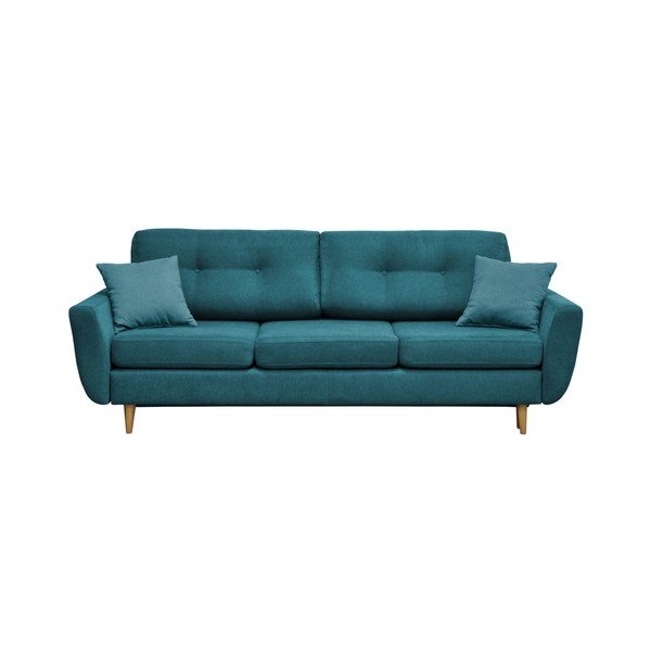 Turkio spalvos sofa lova su šviesiomis kojomis Mazzini Sofos Rose-image-3
