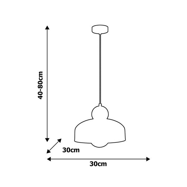 Baltas pakabinamas šviestuvas Homemania Harald Uno-image-1