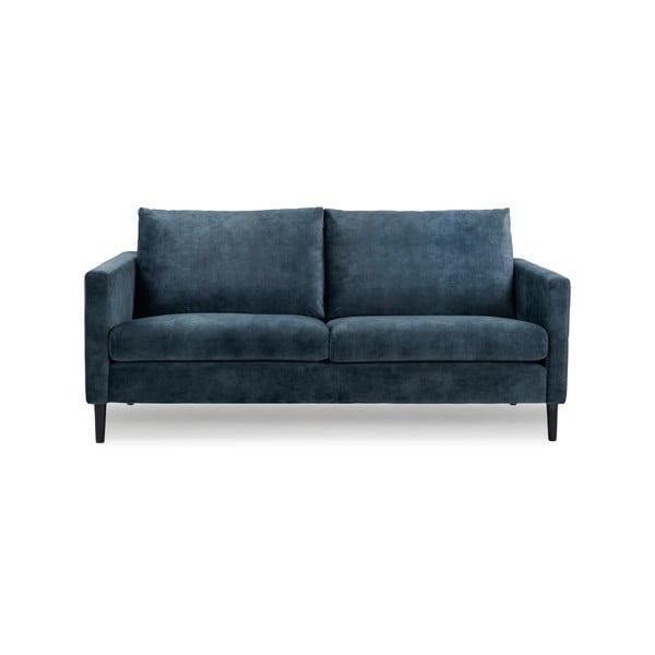 Tamsiai mėlyno aksomo sofa Scandic Adagio, 153 cm pločio