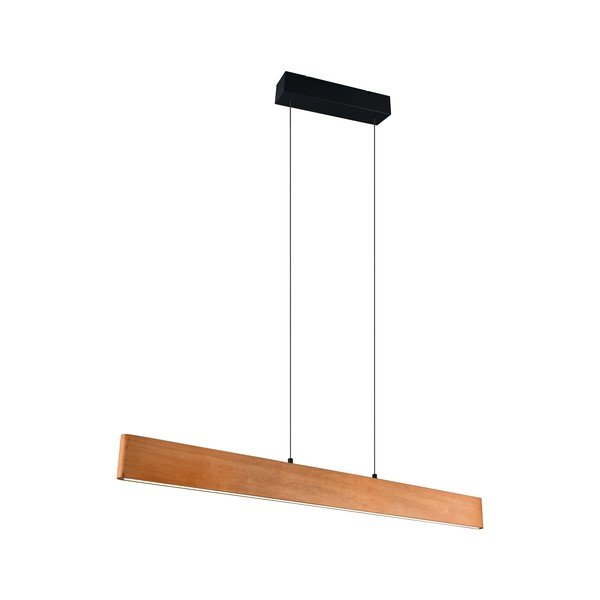 Natūralios spalvos kabantis šviestuvas LED su mediniu gaubtu Edgewood – Trio-image-3