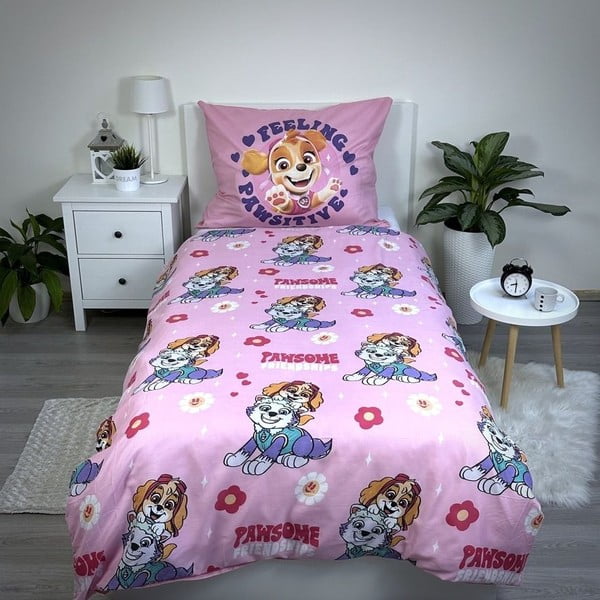 Viengulė vaikiška patalynė iš mikropluošto 140x200 cm Paw Patrol – Jerry Fabrics-image-2