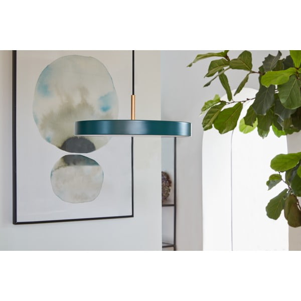 Kabantis šviestuvas tamsiai žalios spalvos LED ø 31 cm su metaliniu gaubtu Asteria Mini – UMAGE-image-3