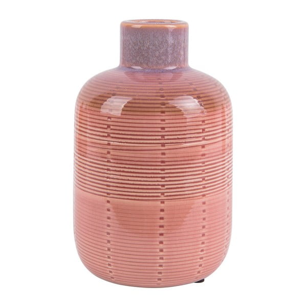 Rožinė keraminė vaza PT LIVING Bottle, aukštis 18,5 cm