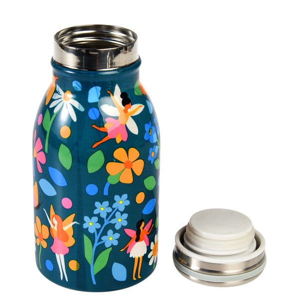 Mėlynos spalvos iš nerūdijančio plieno vaikiškas buteliukas 250 ml Fairies in the Garden – Rex London-image-1