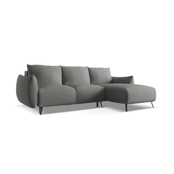 Šviesiai pilkos spalvos kampinė sofa (su dešiniuoju kampu) Malie – Makamii-image-2