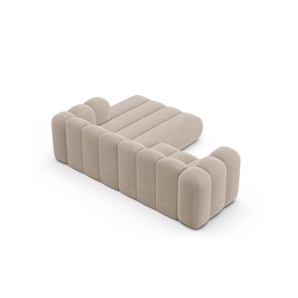 Kampinė sofa smėlio spalvos (su dešiniuoju kampu) Lupine – Micadoni Home-image-3