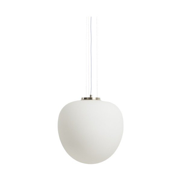 Baltos spalvos kabantis šviestuvas ø 25 cm su stiklo gaubtu Ardali – Kave Home