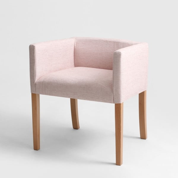 Rožinis fotelis Individualizuotos formos Wilton