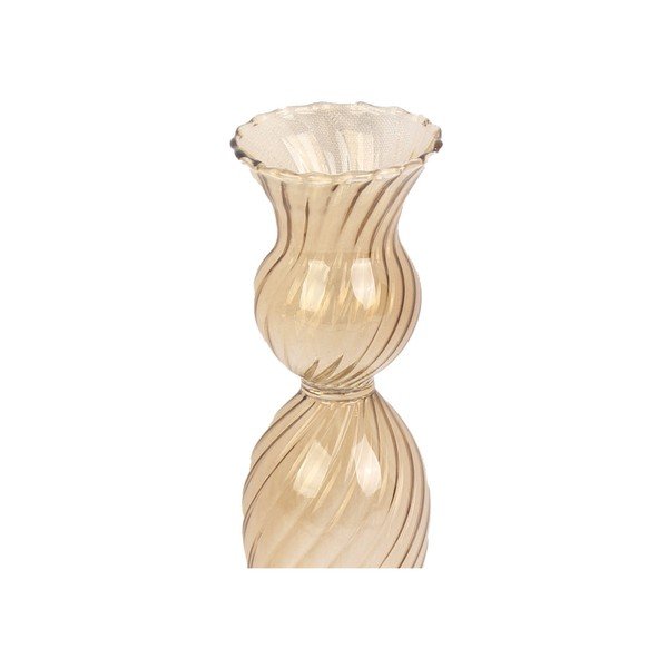 Šviesiai ruda stiklo žvakidė PT LIVING Swirl, aukštis 17 cm-image-2
