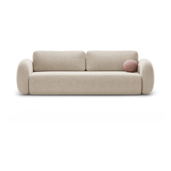 Smėlio spalvos iš šenilinio audinio sulankstoma/su sandėliavimo vieta sofa 262 cm Tonale – Cosmopolitan Design