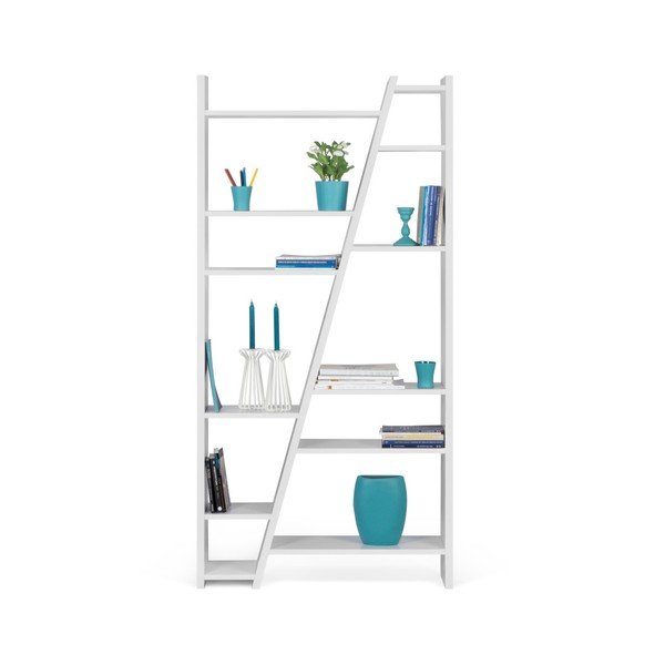 Baltos spalvos knygų lentyna TemaHome Delta-image-4