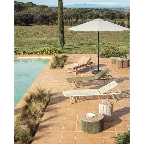 Apvalios formos sodo kavos staliukas su akacijos stalviršiu ø 60 cm Dandara – Kave Home-image-2