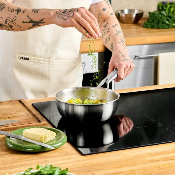 Puodas iš nerūdijančio plieno su dangčiu tinka indukcinei viryklei 1,5 l Lucca 3.0 – FABINI-image-1