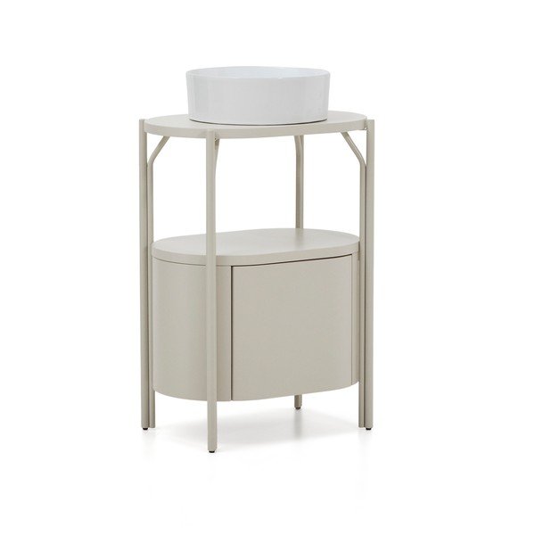 Baltos spalvos spintelė po kriaukle 60x81 cm Arely – Kave Home-image-4