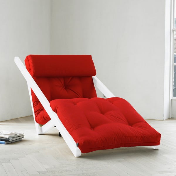 "Karup Figo" gultas, baltas/raudonas, 70 cm