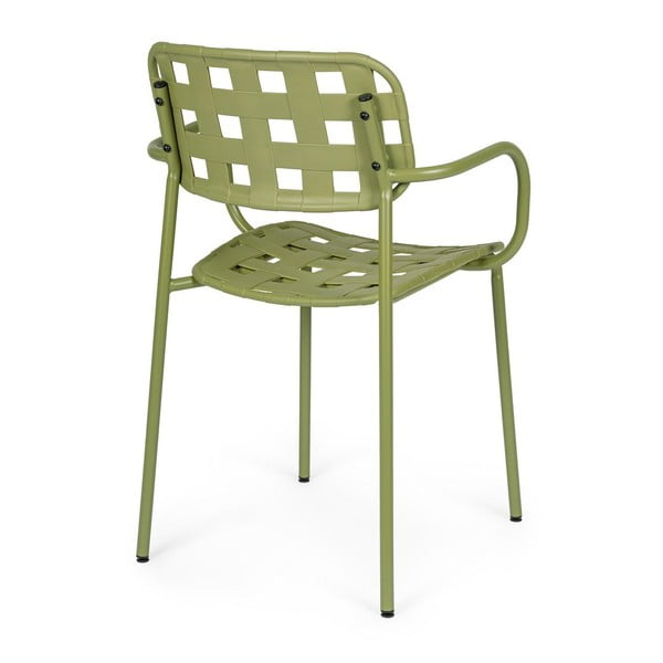 Žalios spalvos metalinės sodo kėdės 4 vnt. Clover   – Bizzotto-image-4