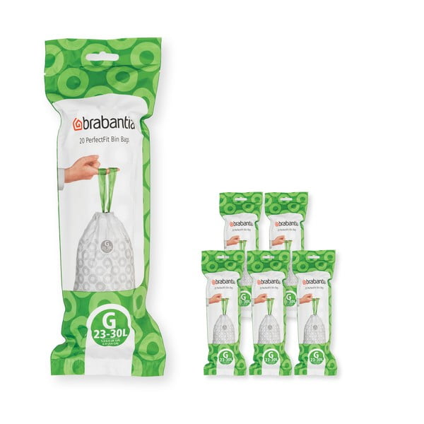 Šiukšlių maišai 120 vnt. 30 l PerfectFit G – Brabantia