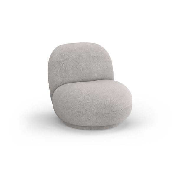 Iš boucle krėslas šviesiai pilkos spalvos Chuck – Micadoni Home