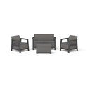 Pilkos spalvos sodo poilsio baldų komplektas 4 žmonėms Scandi Linea – Keter