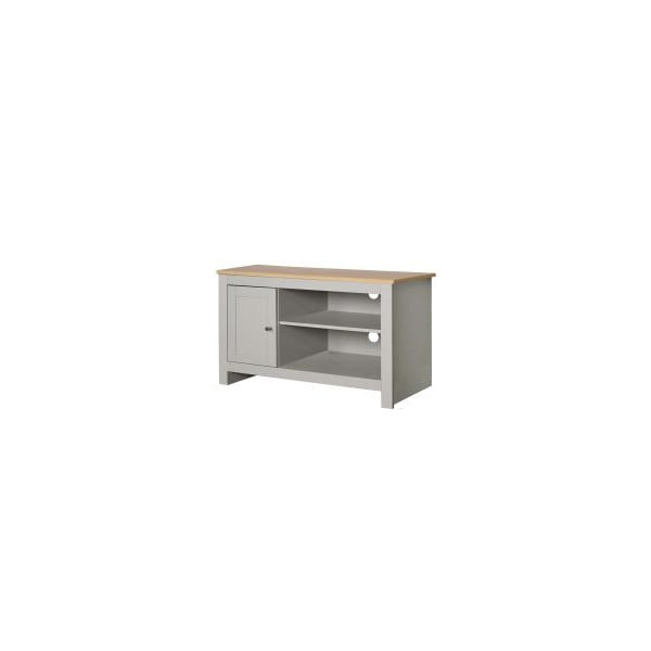 TV spintelė pilkos spalvos/natūralios spalvos iš ąžuolo 95x58 cm Emerald – Støraa-image-2