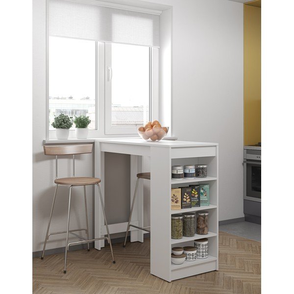 Baltas baro stalas 115x50 cm Aravis - TemaHome -image-1