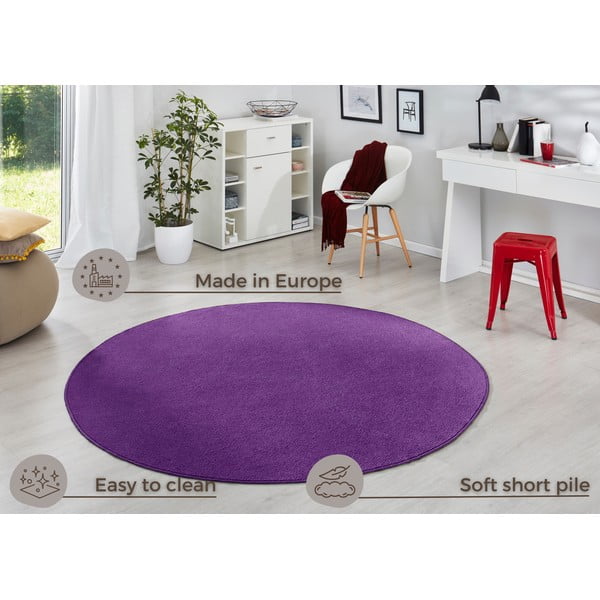 Apvalios formos kilimas tamsiai violetinės spalvos ø 200 cm Fancy – Hanse Home-image-4