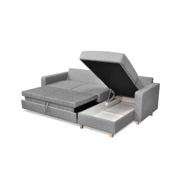 Kosmopolitinis dizainas Graži pilka sofa lova-image-1