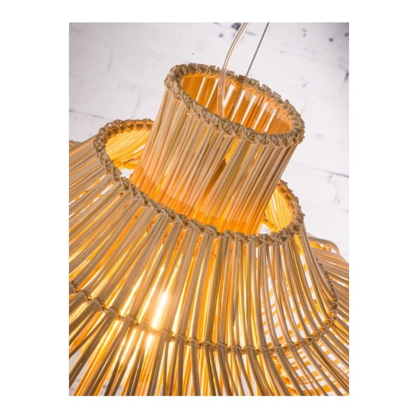 Pakabinamas rotango dviejų dalių šviestuvas Good&Mojo Kalahari, ⌀ 45 cm-image-4