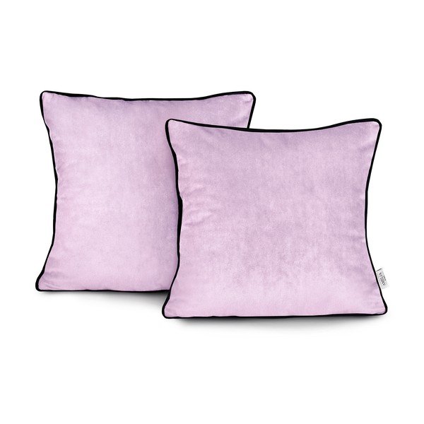 2 rožinių pagalvių užvalkalų rinkinys AmeliaHome Piping, 45 x 45 cm-image-1