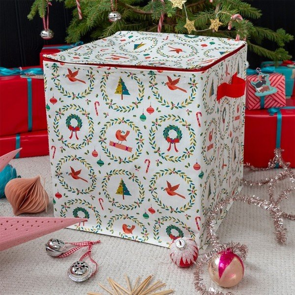Iš perdirbto plastiko spintos daiktadėžė 32x32x35 cm Classic Christmas – Rex London-image-3