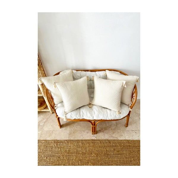 4 užvalkalų rinkinio užvalkalai iš organinės medvilnės 43x43 cm Natural - Mila Home-image-1