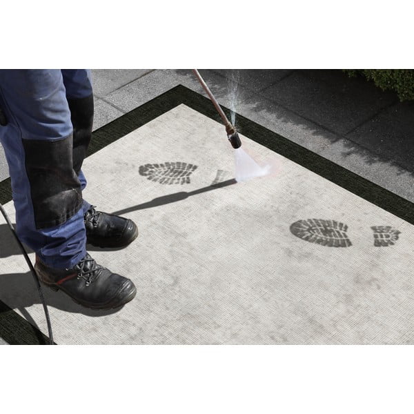 Juodos ir kreminės spalvos lauko kilimas NORTHRUGS Panama, 80 x 150 cm-image-2