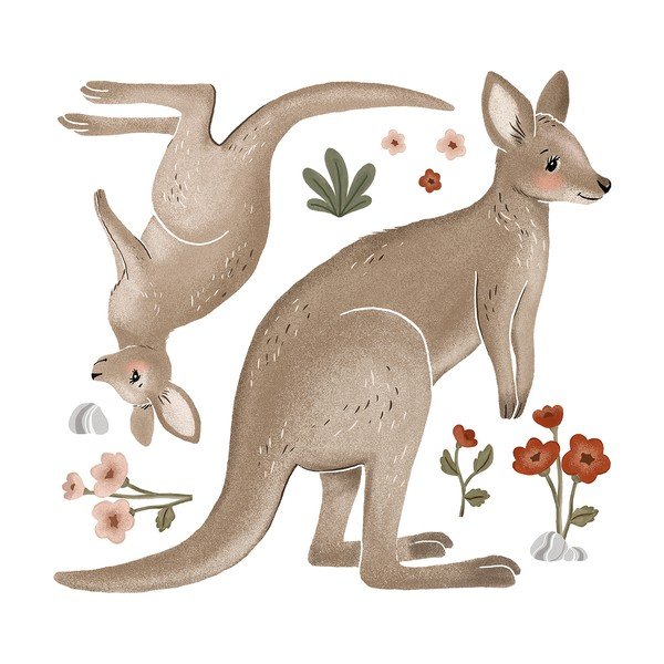 Lipdukų lapas 65x61 cm Kangaroo – Lilipinso-image-2